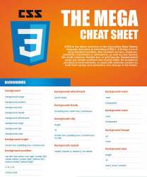 CSS3 Cheat sheet - tags and attributes