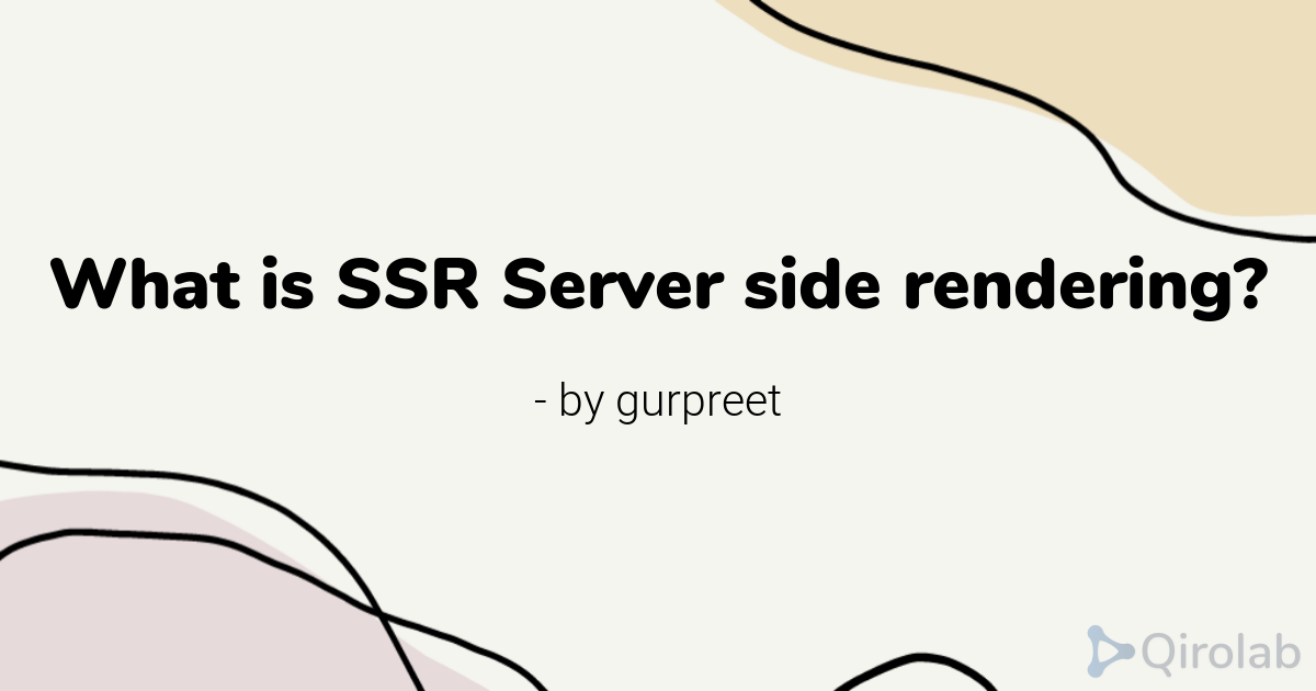 What is ssr server side rendering qirolab